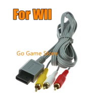 1pc For Wii Game Console 1.8m 6FT Audio Video AV /TV Composite RCA Cable Cord For Nintendo