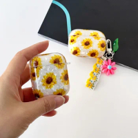 Shell pattern Sunflower Earphone Case For AirPods 1 2 Wireless Protective Shockproof Cover For Airpod Pro2 Cases
