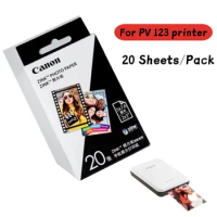 Photo Papar For Canon PV 123 Printer 20pcs 2 x 3 Inch(5x7.6 cm) ZP 2030 Adhesive Instant Color Photo Papers