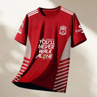 Liverpool FC style football kit, modern and breathable, short sleeves suitable for both competition 