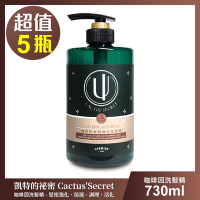 【清淨海】凱特的秘密 咖啡因髮根強化洗髮精-超值5瓶組(730ml/瓶)