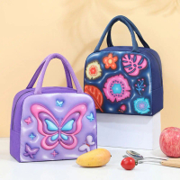 3D Cartoon Insulated Lunch Bag For Kids, Cute Animal Theme Lunch Box Tote With Aluminum Foil W8H7