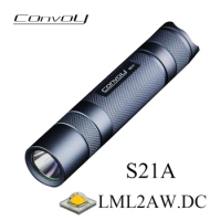 Flashlight Convoy S21A LMP LML2AW.DC Copper DTP Board Temperature Protection 21700 Torch Light Camping Fishing Work Light