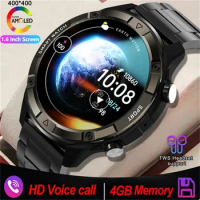 New Men Smart Watch 454*454 HD AMOLED Screen Bluetooth Call 4G RAM Local Music Watches Fashion Smartwatch Men For Android iOS