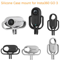 Shockproof Silicone Case for Insta360 Go 3 Protective Frame Mount 1/4 Thread Adapter for Insta360 Go3 Protective Cover Cage