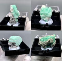 祖母綠天然礦物晶體盒子礦石入門教學科普貓礦原石寶石小擺件收藏