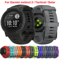 Strap For Garmin Instinct 2 / Solar / Tactical Watchband Sports Silicone Replacement Wristband Bracelet Quick release Bands