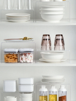 廚房柜子亞克力透明化妝品桌面置物架冰箱分層收納架隔層展示架子