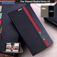 Book Case Cover For Xiaomi Redmi Note 4X Luxury PU Leather Wallet Flip Case For Xiaomi Redmi Note 4X Silicone Soft Back Cover