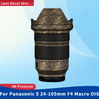 For Panasonic LUMIX S 24-105mmF4 Macro OIS Decal Skin Vinyl Wrap Film Camera Lens Protective Sticker Anti-Scratch Protector Coat