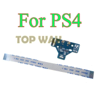2sets For Sony Playstation 4 PS4 Pro Controller USB Charging Board Socket Circuit JDS-001 011 030 040 050 055 with Ribbon Cable