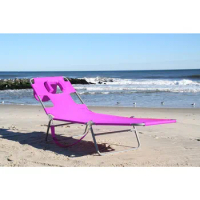 Lying chair with face - multifunctional folding lounge chair suitable for outdoor swimming pools, luxurious folding lounge chair
