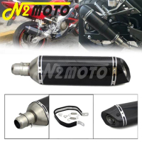 Real Carbon Fiber Motorcycle Exhaust Muffler GP 38mm-51mm Exhaust Silencer Pipes for ATV Quad Dirt Racing Sport Bike 125-1000cc