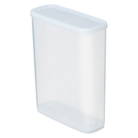小禮堂 Inomata 透明塑膠密封罐附乾燥包 6L (白蓋款) 4905596-121688