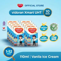 Vidoran Xmart Milk Susu UHT Rasa Vanilla 110 mLx10pcs