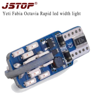 Yeti Fabia Octavia Rapid led width light T10 W5W Signal light led w5w canbus No error lamp led T10 bulbs 12V Car External Lights