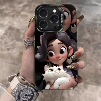 เคส iPhone, เคสสาวแมว, เคสซิลิโคน, กันกระแทก, เคสป้องกัน, สไตล์วินเทจ, เข้ากันได้กับ iPhone 11 Pro M