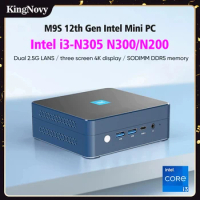 M9S Mini PC 12th Gen Intel Core i3 N305 N300 N200 DDR5 PCIE3.0x4 2xi226-V 2.5G Firewall Router Office PC Windows 11 NUC WiFi6