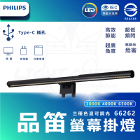 【Philips 飛利浦】品笛 LED 66219 品笛二代智慧電腦螢幕掛燈 iD pro(PD052 一揮即亮)