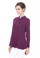 RINA NICHIE COUTURE Eva Suit Shirt Top Office Wear in Dark Purple