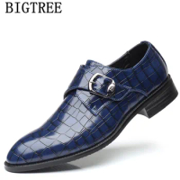 Italian Wedding Shoes For Men 2024 Oxfords Monk Strap Shoes Mens Formal Leather Shoes Man Lakschoenen Mannen Heren Schoenen