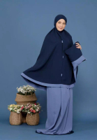 First Hijab Mecca Prayer Set Premium Navy in Denim