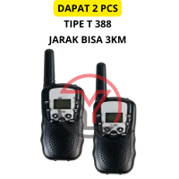Walkie Talkie Anak T388 (2 PCS) HT Mini Anak Profesional warna HItam jarak 3KM