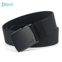 (BELI 2 DAPAT HADIAH) BITZEN Ikat Pinggang Pria Premium Deang Bahan Alumunium Zink Alloy dan Nylon C