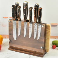 磁吸刀架 磁性刀架 刀具收納 雙面磁性刀架菜板架一體創意廚房磁吸刀座刀具砧板置物架『ZW5685』