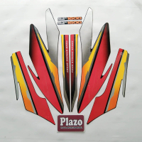 Striping body lis les motor fullset Stiker honda GL Pro 1997 Merah