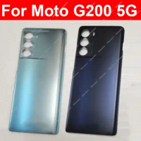 Battery Door Housing Glass Cover For Motorola Moto G200 5G Battery Rear Case Housing Cover