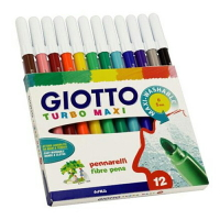 【義大利 GIOTTO】454000 可洗式兒童安全彩色筆 (12色) /盒