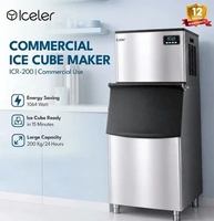 Iceler Mesin Es Batu 200KG/24JAM 224 Kotak Es Cube Ice Maker Kapasitas Besar