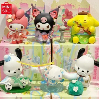 Miniso Blind Box Sanrio New Rhyme Flower Clothes Series Kuromipacha Dog Big Ear Dog Handmade Decorative Gift Toys