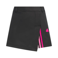 【adidas 愛迪達】Summer Skort 女 褲裙 運動 休閒 配腰帶 愛迪達 黑粉(JJ1118)