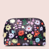 Large-capacity summer colorful floral daisy pattern cosmetic bag