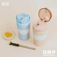 IKUK 艾可 真陶瓷保溫杯-中Q彈蓋保溫杯600ml(吸管杯/彈蓋杯/陶瓷保溫瓶/咖啡保溫杯/飲料環保杯)