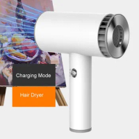 Electric Hair Dryer Portable Wireless USB Rechargeable Quick Dry Low Noise Blow Dryer Smart Cordless Travel Hair Dryer 2-Mode