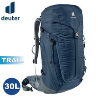 【Deuter 德國 TRAIL 30L 輕量拔熱透氣背包《深藍》】3440521/雙肩後背包/登山包/戶外旅遊