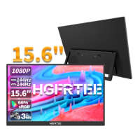 HGFRTEE 15.6inch 144Hz Portable Monitor ADS-IPS Panel Second Screen for Laptop Gaming Extended Display with Type C HDMI