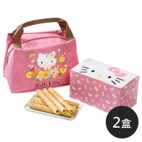 Hello Kitty 芝麻蛋捲-花漾禮盒(粉)，共2盒