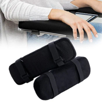 2Pcs Chair Armrest Cushions Memory Foam Elbow Pressure Relief Armrest Pads Washable Arm Covers For Wheelchairs Office Chairs