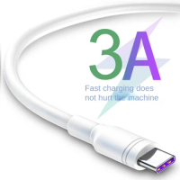 3A 60W USB Type C Cable Fast Charging Line For OPPO Oneplus Huawei P40 P30 Samsung Realme Smart PhoneUSB C Charger Data Cord