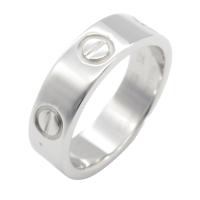 【二手名牌BRAND OFF】Cartier 卡地亞 18K 白金 LOVE 戒指 52