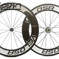 Velosa supre sprint 80 bike carbon wheelset, 88mm clincher/tubular ,light weight 700C road bike wheel