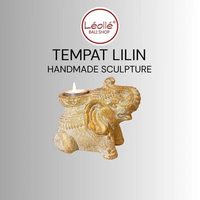 Gajah Ganesha Batu Antik Dekorasi Hiasan Rumah Tempat Dupa Lilin