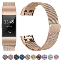 Milanese Loop Band For Fitbit Charge2 Smart Watch Strap Size L/S Magnetic Clasp New Fashion Stainless Steel Watches Accessories