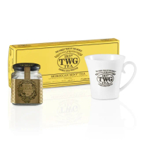 【TWG Tea】純棉茶包禮物組(綠茶任選 15包/盒+糖罐+馬克杯)
