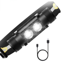 Headlamp 18650 headlight dual Luminus SST40 LED 1200lm USB Rechargeable lamp