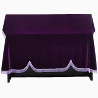 wine/purple Velvet upright piano cover for 118-131 piano cover dustproof towel cover